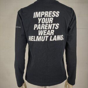 Impress Your Parents Wear Helmut Lang black long sleeve t-shirt mens XS womens S
